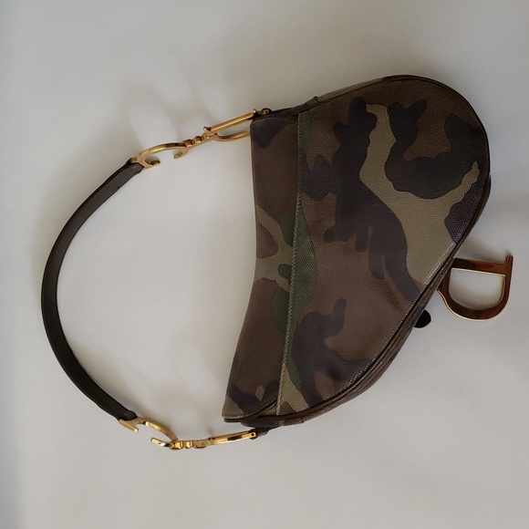 Y2K Rare Dior Camouflage Saddlebag - Picture 3 of 16